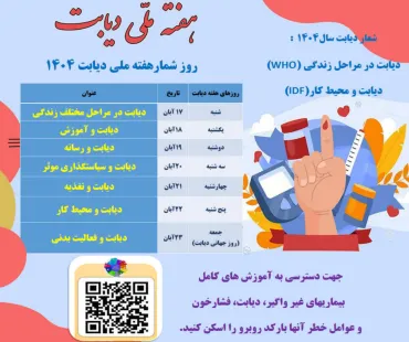 17 لغایت 23 آبان ماه هفته دیابت