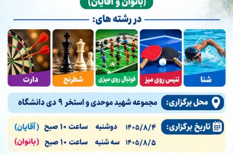 جشنواره ورزشی ویژه بازنشستگان فرهیخته ی دانشگاه