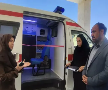 آمبولانس مجهز به ICU و CCU در بیمارستان سردار شهید قاسم سلیمانی ورزنه به بهره‌برداری رسید