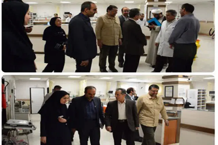 بازدید معاون دانشجویی و فرهنگی دانشگاه از بیمارستان خورشید