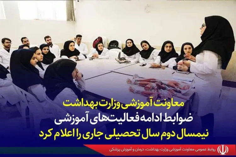 ضوابط ادامه فعالیت‌های آموزشی نیمسال دوم سال تحصیلی جاری