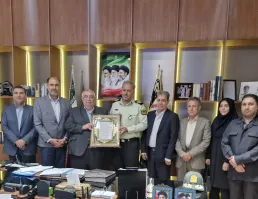 دیدار رئیس دانشگاه با فرمانده انتظامی استان به مناسبت هفته نیروی انتظامی