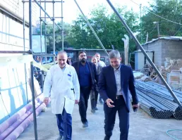 بازدید استاندار اصفهان و رئیس دانشگاه از پروژه توسعه ساختمان مرکز آموزشی درمانی فیض