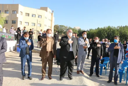 مراسم وداع کادر درمان با پیکر مطهر حضرت آیت الله محمد علی ناصری