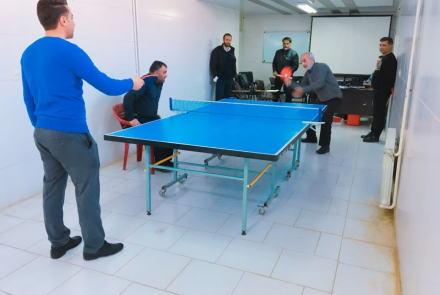 برگزاری مسابقات تنیس در بیمارستان شهید رجایی داران