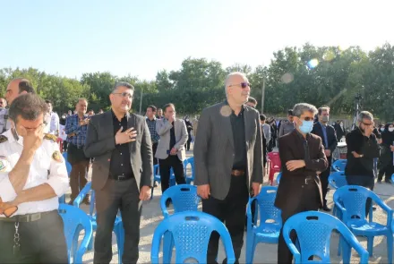 مراسم وداع کادر درمان با پیکر مطهر حضرت آیت الله محمد علی ناصری