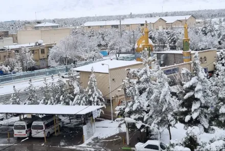 قابهای برفی در واحدهای تابعه دانشگاه و همچنان گرما در جریان درمان و آموزش