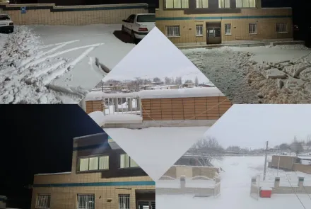 قابهای برفی در واحدهای تابعه دانشگاه و همچنان گرما در جریان درمان و آموزش