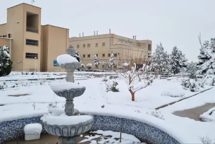 قابهای برفی در واحدهای تابعه دانشگاه و همچنان گرما در جریان درمان و آموزش