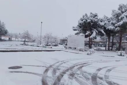 قابهای برفی در واحدهای تابعه دانشگاه و همچنان گرما در جریان درمان و آموزش