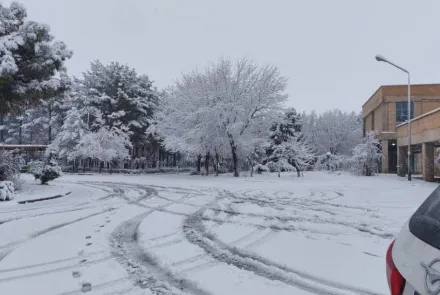 قابهای برفی در واحدهای تابعه دانشگاه و همچنان گرما در جریان درمان و آموزش