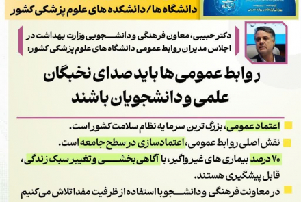  اجلاس مدیران روابط عمومی دانشگاه های علوم پزشکی کشور
