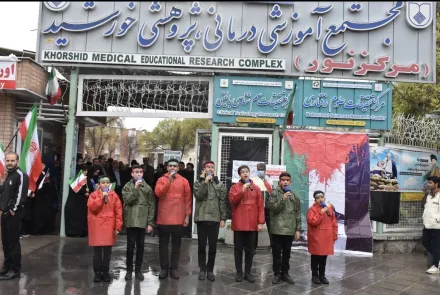 حضور دانشگاهیان علوم پزشکی اصفهان در کنار مردم روزه دار اصفهان در راهپیمایی روز قدس