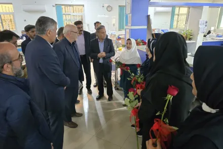 بازدید معاون توسعه مدیریت و منابع دانشگاه از مرکز دیالیز آیت‌الله ناصری شهرستان برخوار