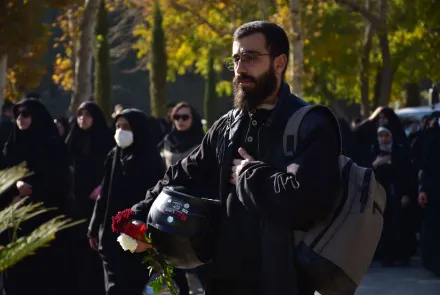 آیین استقبال دانشگاهیان از کاروان اهالی بهشت در دانشگاه