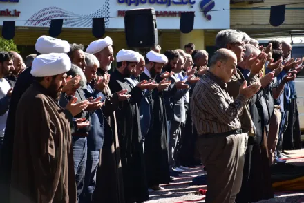 آیین استقبال دانشگاهیان از کاروان اهالی بهشت در دانشگاه