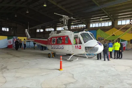 آئین افتتاح دومین پایگاه اورژانس هوایی استان اصفهان در شهرستان خور و بیابانک  