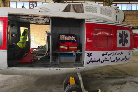 آئین افتتاح دومین پایگاه اورژانس هوایی استان اصفهان در شهرستان خور و بیابانک  