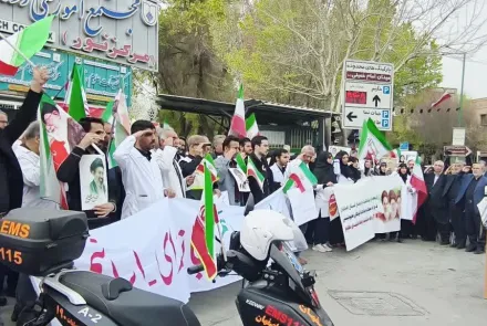تجمع بزرگ جامعه پزشکی استان در محکومیت هدف قرار دادن مراکز درمانی و خونخواهی رهبر شهید انقلاب اسلامی 