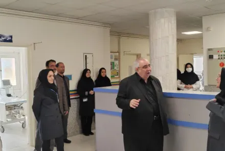 بازدید نوروزی رئیس دانشگاه از بیمارستان های امیرالمومنین(ع) شهرستان شهرضا و بیمارستان شهدای دهاقان شهرستان دهاقان