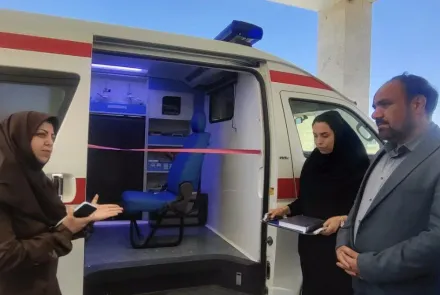 آمبولانس مجهز به ICU و CCU در بیمارستان سردار شهید قاسم سلیمانی ورزنه به بهره‌برداری رسید