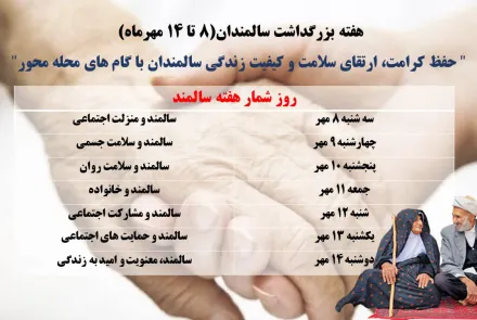 روز شمار هفته سالمندان