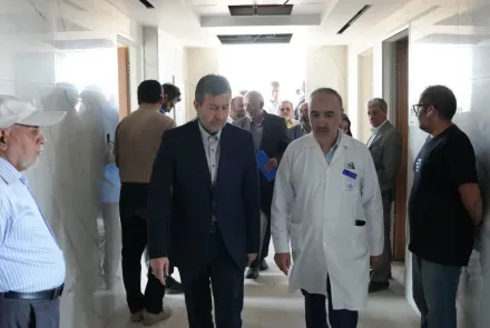 بازدید استاندار اصفهان و رئیس دانشگاه از پروژه توسعه ساختمان مرکز آموزشی درمانی فیض