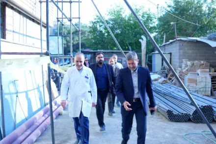 بازدید استاندار اصفهان و رئیس دانشگاه از پروژه توسعه ساختمان مرکز آموزشی درمانی فیض