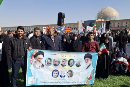 حضور پرشور دانشگاهیان در راهپیمایی ۱۳ آبان