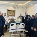 عیادت رئیس دانشگاه از سرکار خانم خسروی، به مناسبت روز ملی ماما
