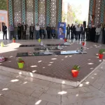مراسم غبار روبی و عطر افشانی مزار مطهر شهدای گمنام دانشگاه