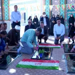 آیین غبارروبی و عطرافشانی مزار شهدای گمنام دانشگاه 
