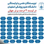  لیست 2 درصد دانشمندان برتر جهان در سال 2025